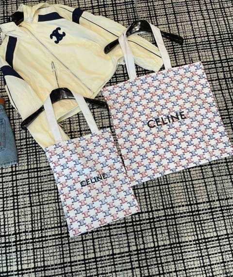 Celine 限量款网球系列帆布包