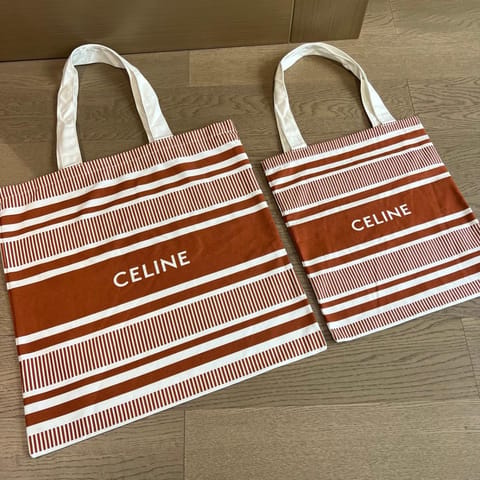 Celine 条纹元素帆布袋