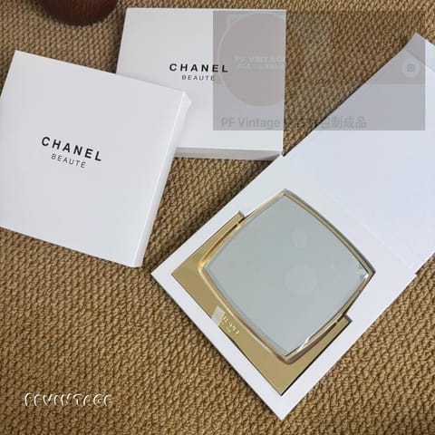 金色方形化妆镜配礼盒