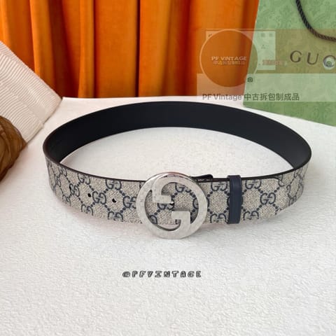 Gucci腰带 经典银扣