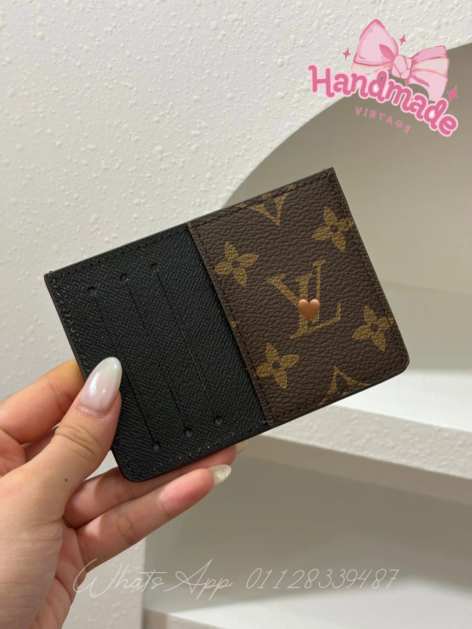 Lv拆包 老花黑信封卡包 2
