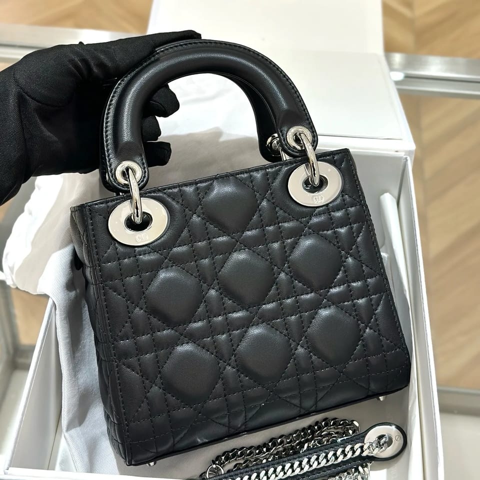 Dior Lady 17 蝴蝶结 羊黑银 2