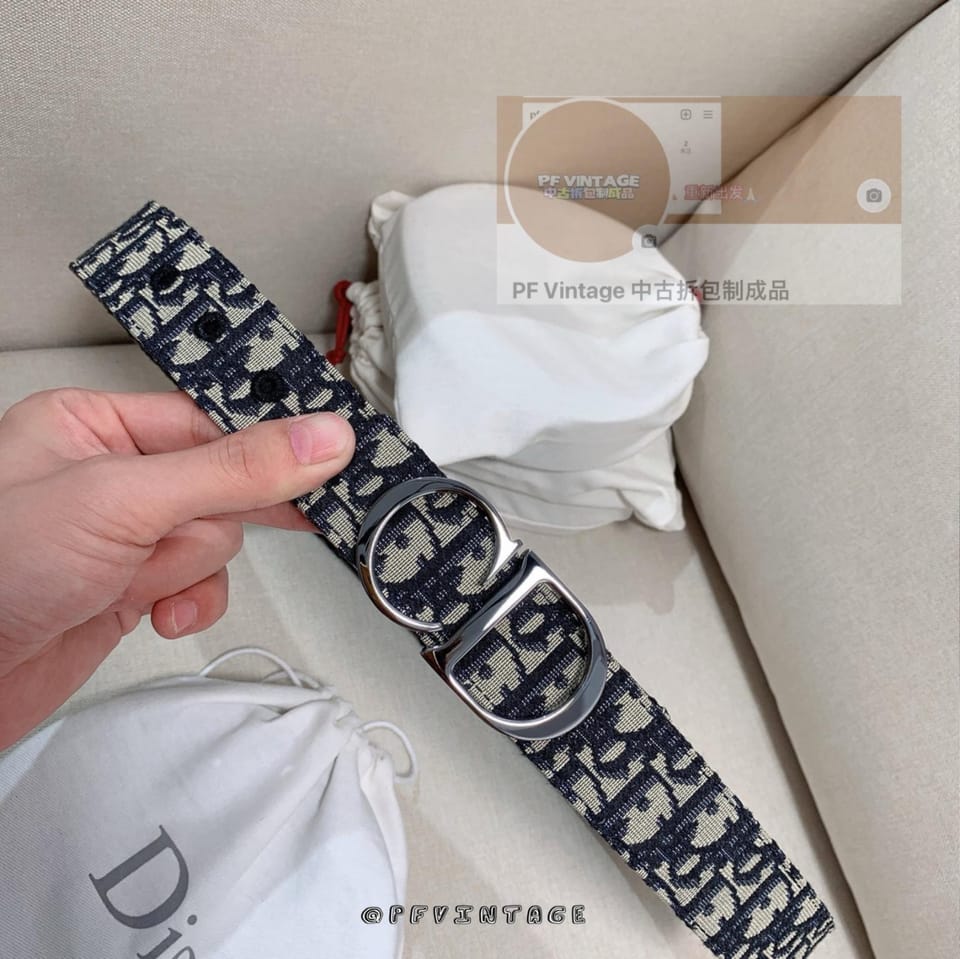 Dior腰带 老花银扣 1