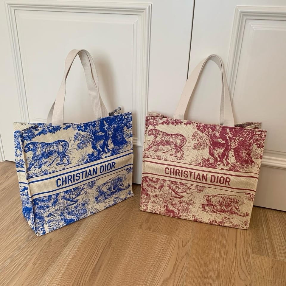 Dior CD赠品草编托特包 1