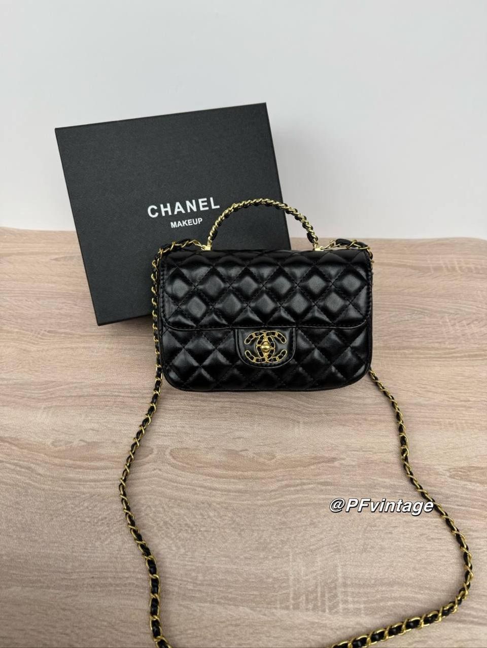Chanel赠品包 镂空黑钻手柄cf 1