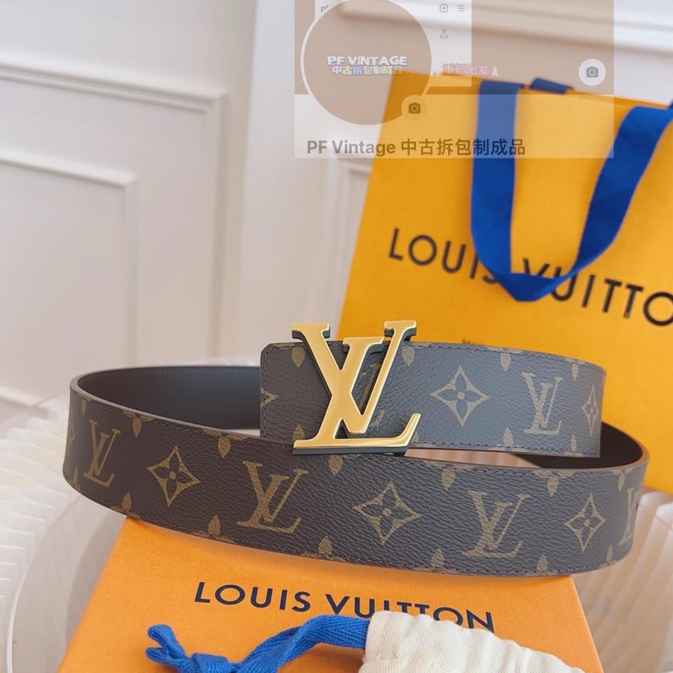 Lv腰带 棕色金扣 1