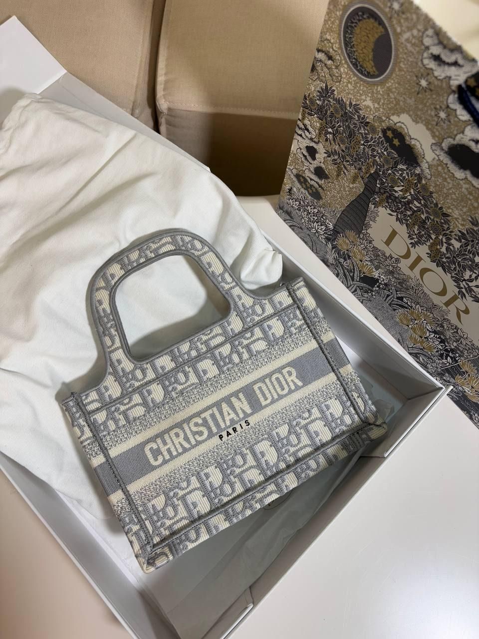 DIOR 迷你托特包 灰色 1