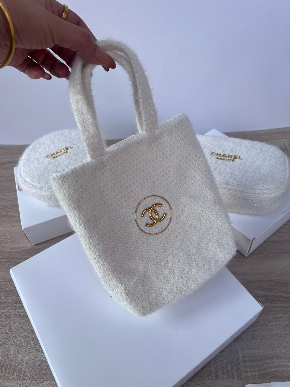 Chanel❄N5香水赠礼毛绒手提包小托特 1